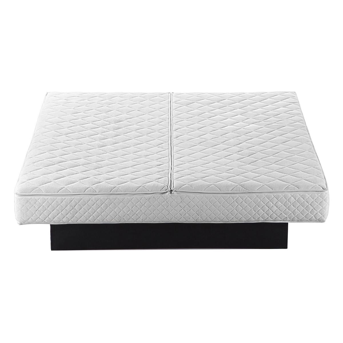 WASSERBETT 140x200 cm Grau Noyers - Grau, Textil (140/200cm) - Beliani