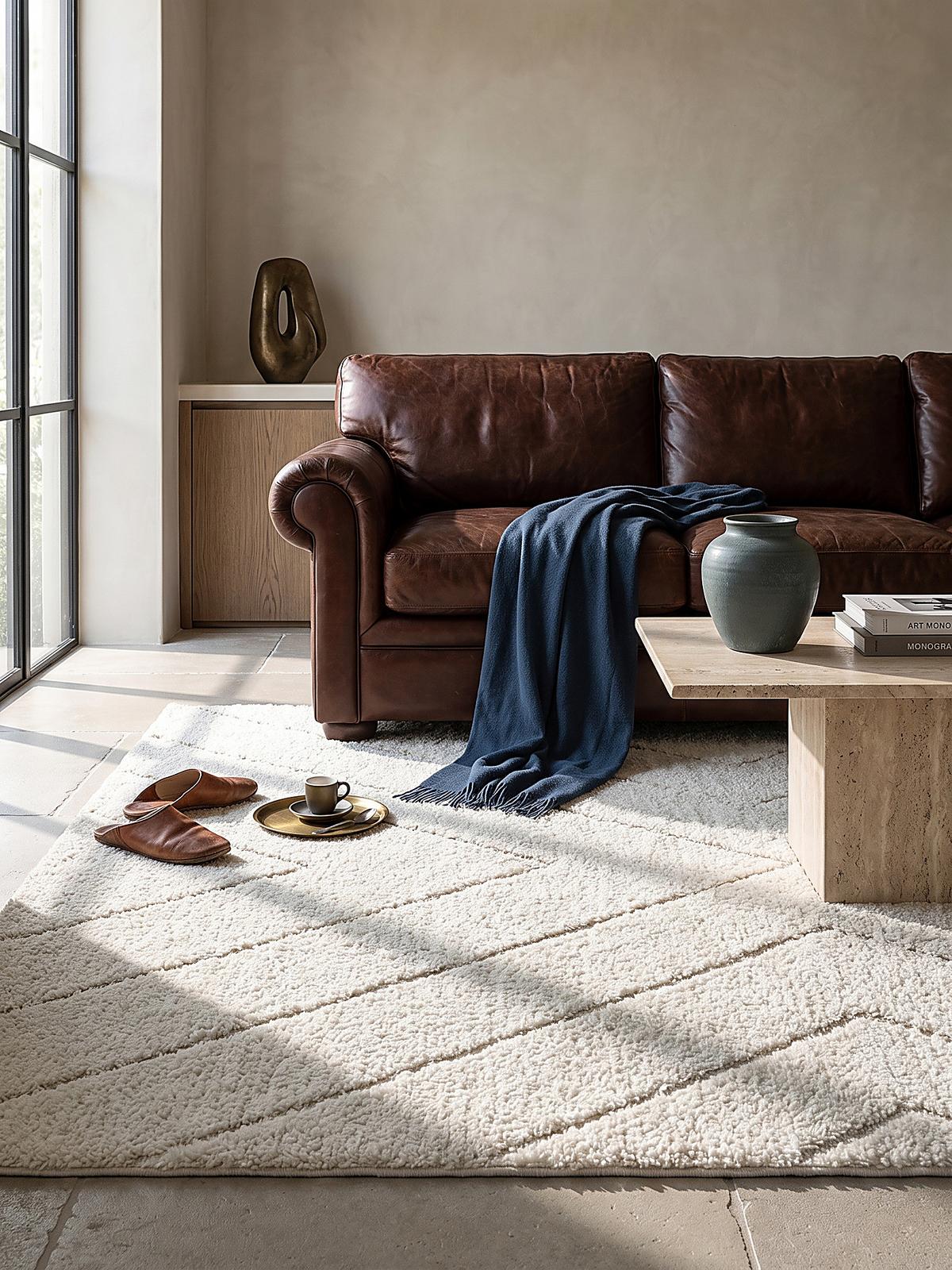 HOCHFLORTEPPICH Berber ATRIO Polypropylen Creme 160 x 230 cm - Beige, Textil (160/230cm) - KADIMA DESIGN