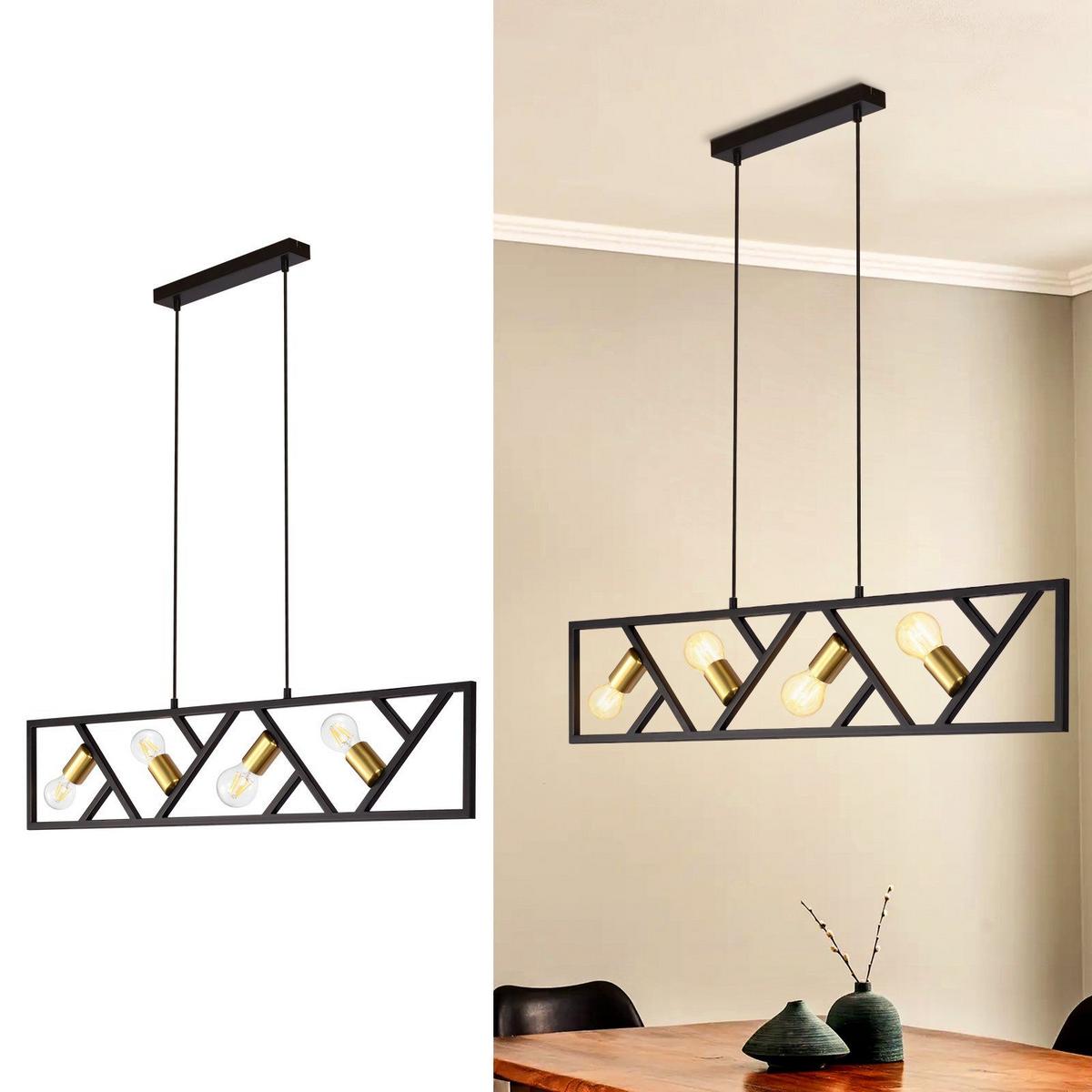 PENDELLEUCHTE Hoffnung 100/5/200 cm - Schwarz, Metall (100/5/200cm) - Nettlife