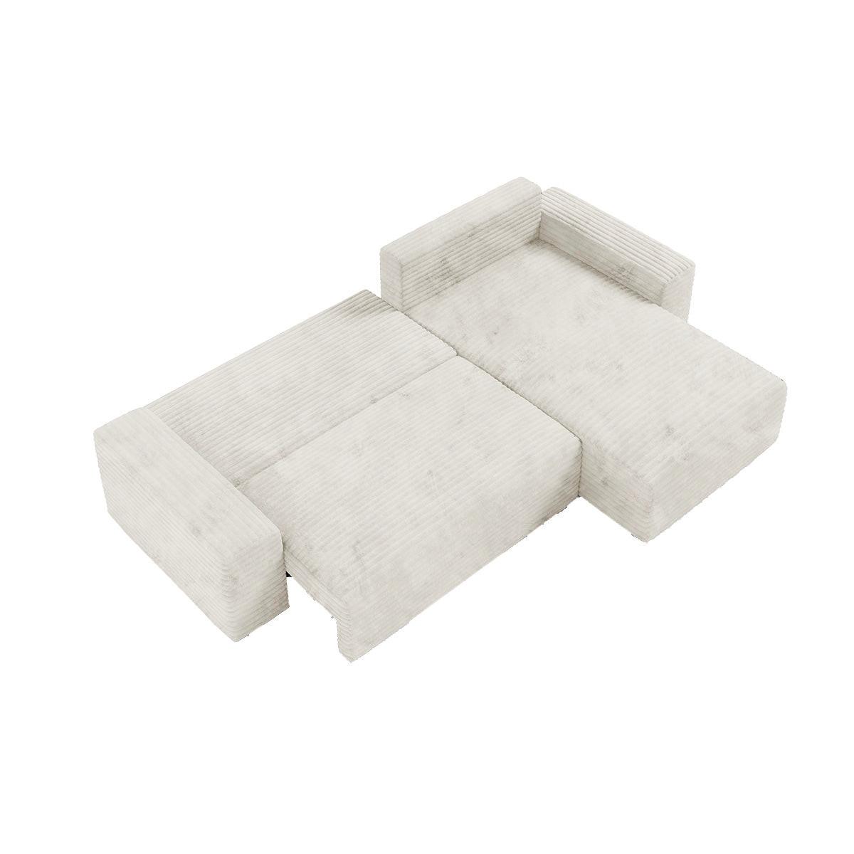 ECKSOFA Fabio 3 Sitzplätze Weiß - Weiß, Holz (300/185cm) - Petits-meubles