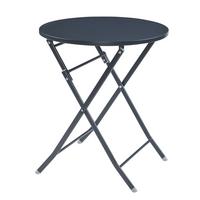 GARTENKLAPPTISCH Sande - Schwarz, Metall (62/62/71cm) - [en.casa]