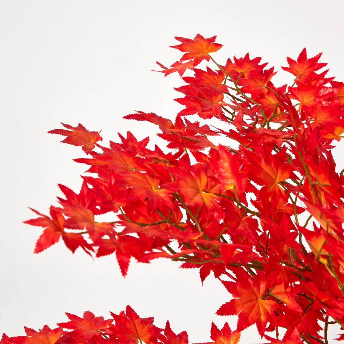 KUNSTBAUM Ahorn orange-rot, 160 cm - Orange, Kunststoff (160cm) - Homescapes
