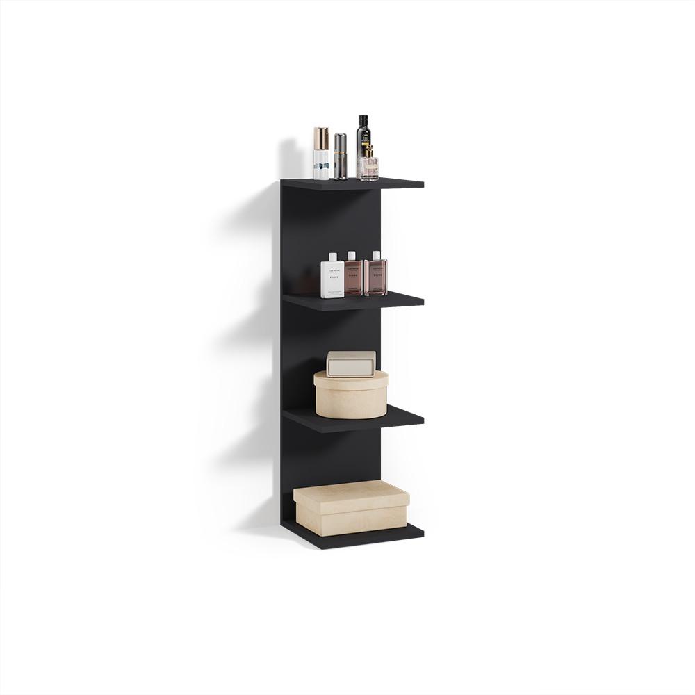 WANDREGAL Vesuvio Schwarz 30 x 95 cm - Schwarz, Holzwerkstoff (30/95/28cm) - Livinity®