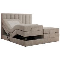 BOXBETT COMFORTO 140/200 - Beige Struktur - H4 - Beige, Holz/Textil (140/200cm) - MKS