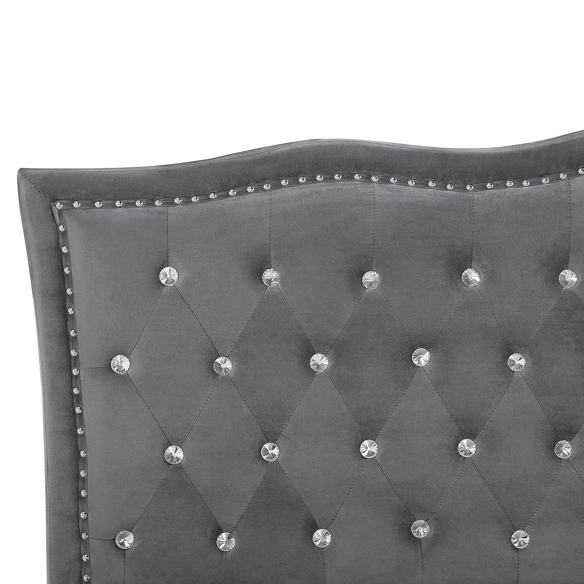 BETT 140/200cm Dunkelgrau Metz - Dunkelgrau, Textil (140/200cm) - Beliani