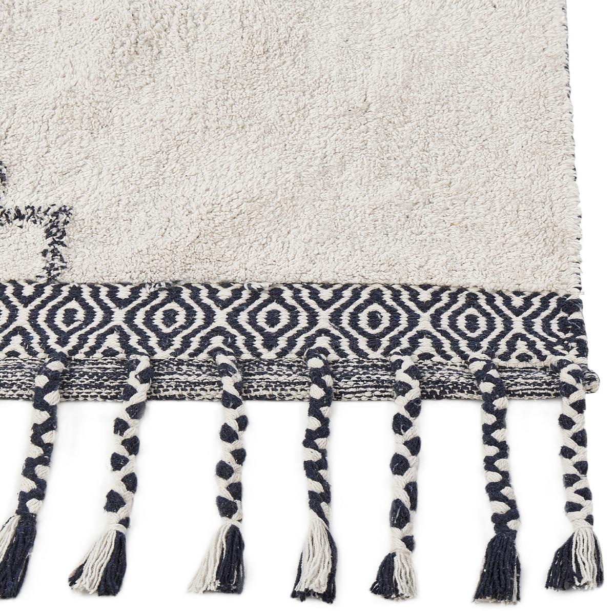KURZFLOR-TEPPICH Eray 200/140 cm - Weiß, Textil (140/200cm) - Beliani