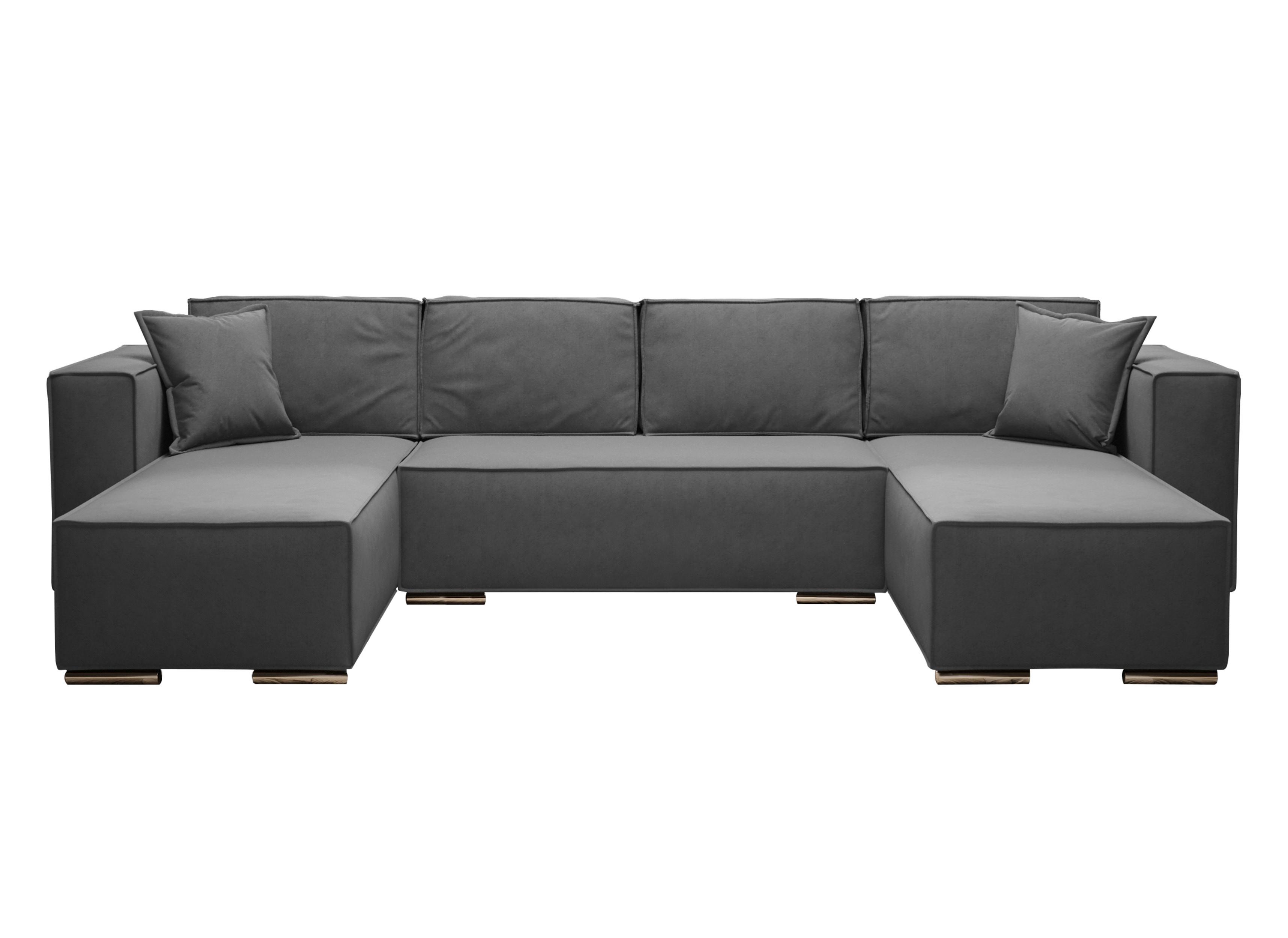 WOHNLANDSCHAFT Vinoria Grau 327/180/82 cm mit Schlaffunktion - Chromfarben/Grau, Textil/Metall (327/82/180cm) - AX Living