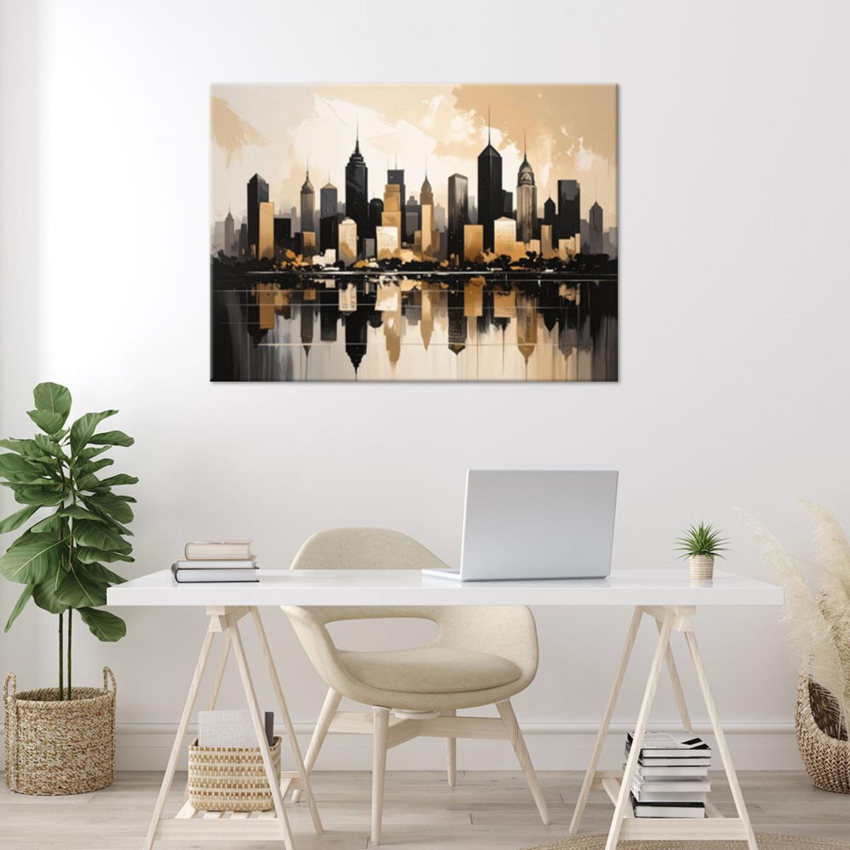 LEINWANDBILD Städte & Architektur 100x70cm - Beige, Textil (100/70cm) - Feeby