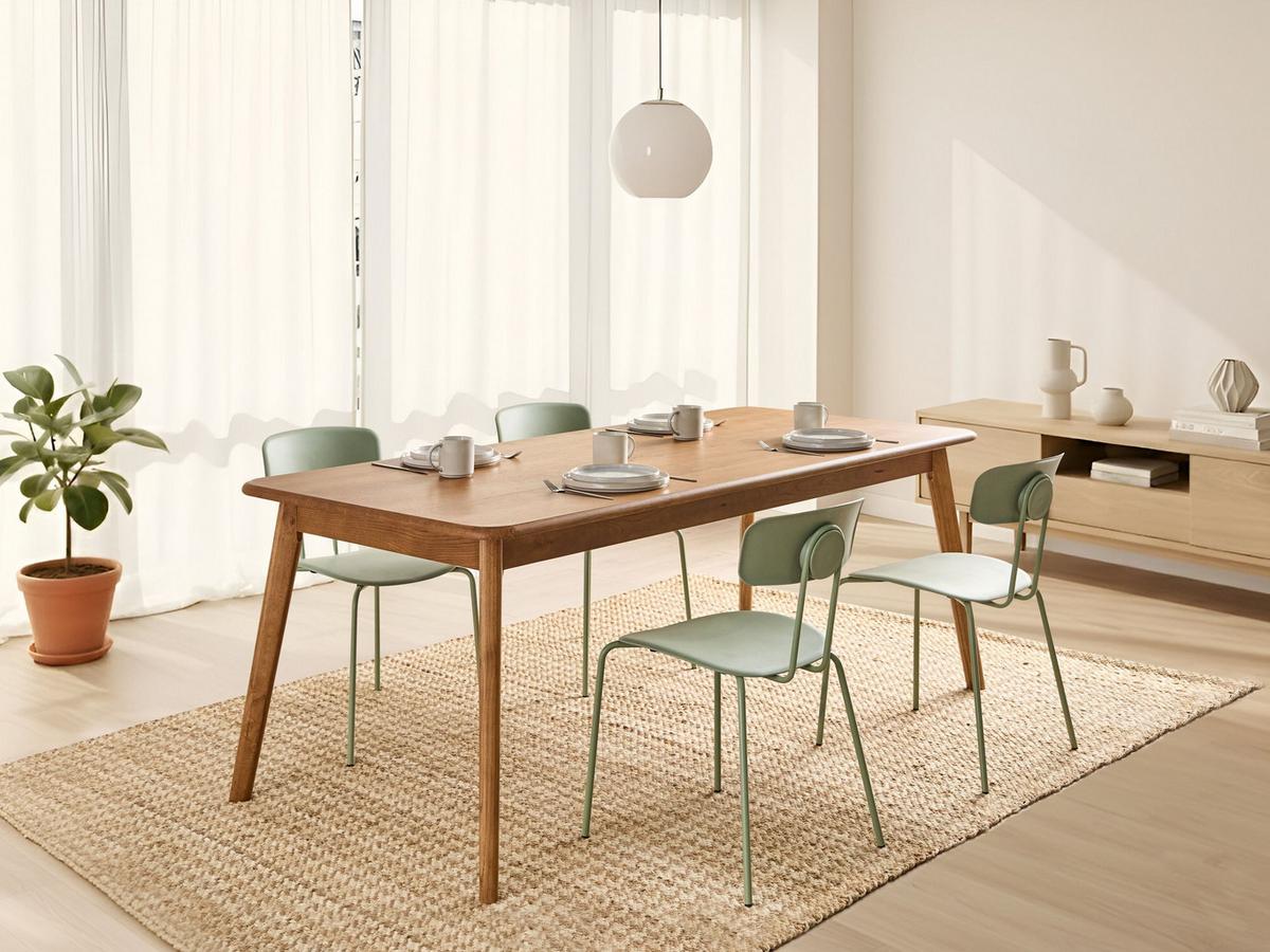 ESSTISCH Dunkle Eiche 200/90 cm Keho - Braun, Holzwerkstoff (200/90/77cm) - Beliani