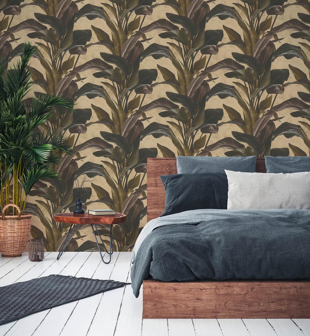 VLIESTAPETE 53/1005 cm - Braun/Grün, Kunststoff/Textil (53/1cm) - KUNSTLOFT
