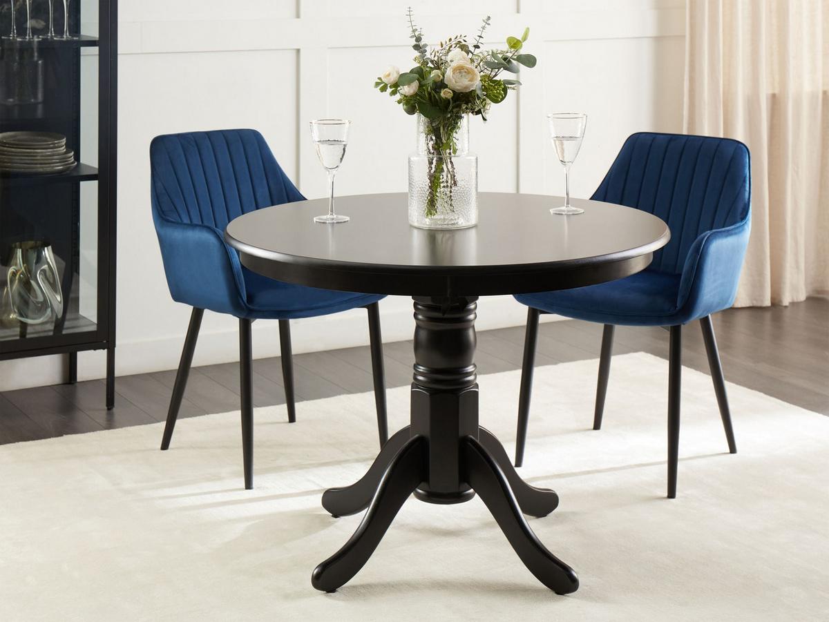 ESSTISCH Schwarz 100/100 cm Akron - Schwarz, Holzwerkstoff (100/100/76cm) - Beliani