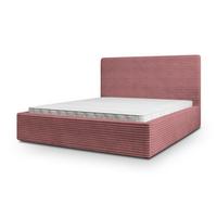 POLSTERBETT MIRETTI 200x200 cm mit Bettkästen - Rosa - Rosa, Holz/Textil - MASSENO