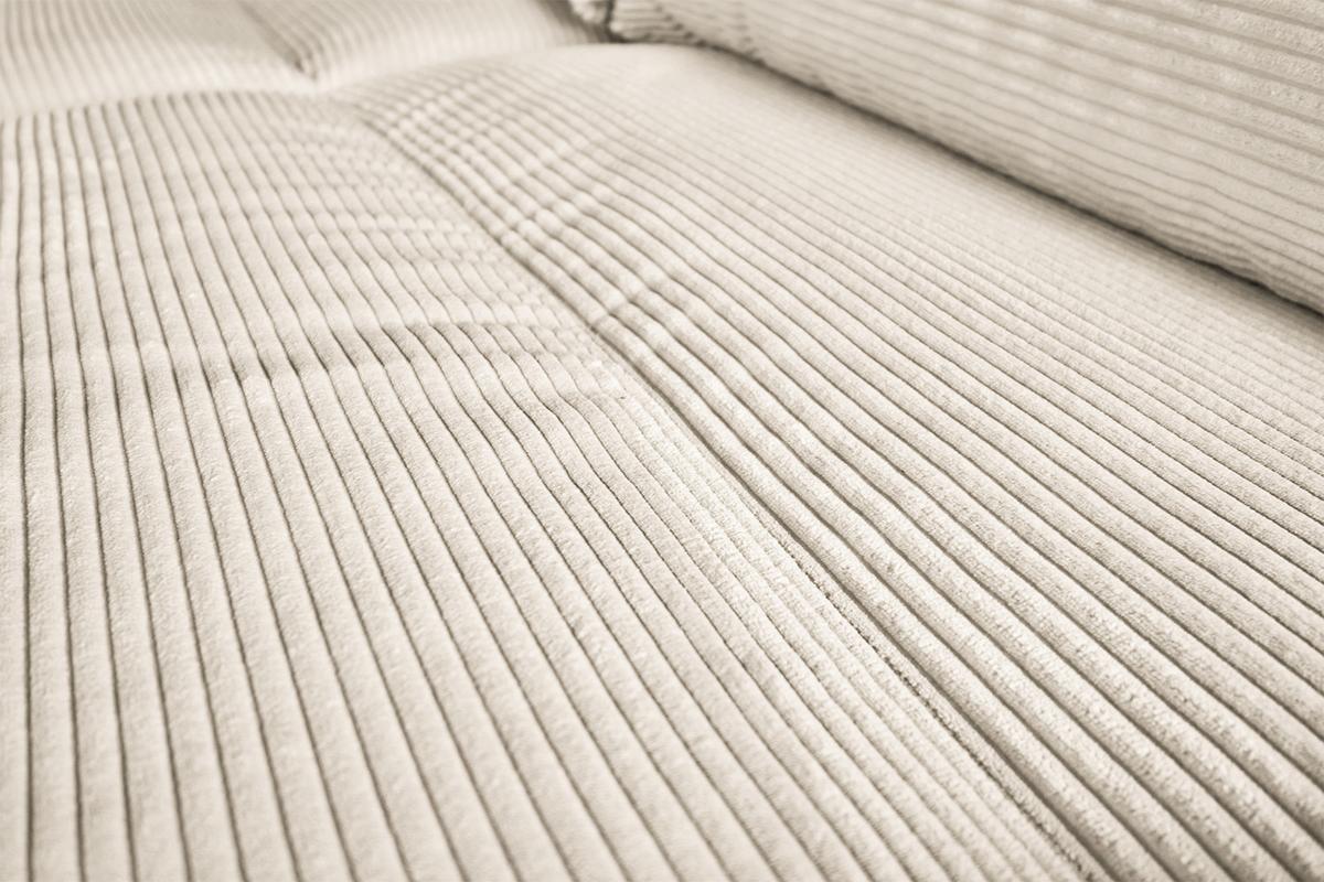 SOFA CINE Cremeweiß Cord - Creme/Schwarz, Kunststoff/Textil (284/84/106cm) - KAWOLA