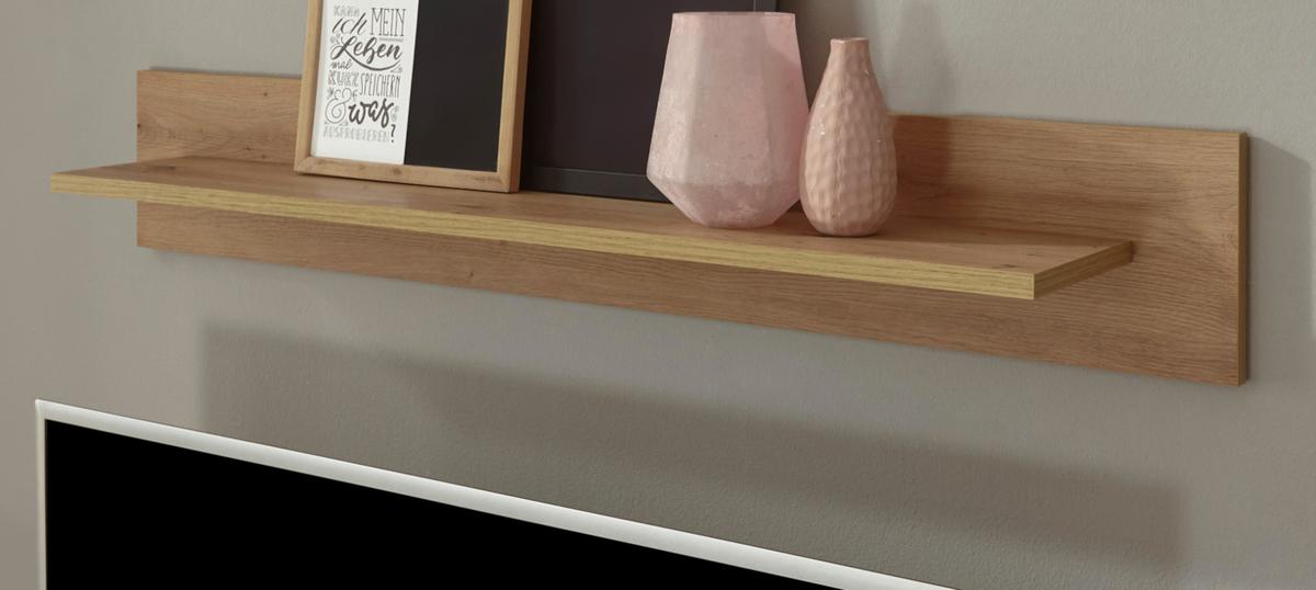 WANDBOARD Eiche Artisan 107 x 17 cm, Wandregal skandinavisch - Eichefarben, Holzwerkstoff (107/17/19cm) - Furn.Design