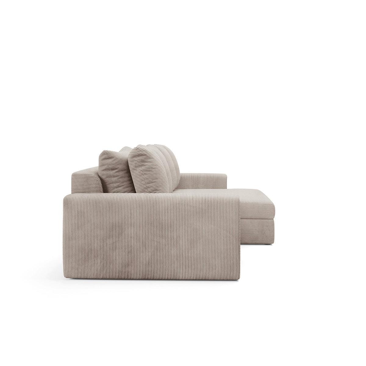 ECKSOFA Paola 3 Sitzplätze Taupe - Taupe, Holz (272/167cm) - Petits-meubles