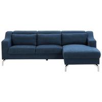 ECKSOFA Polsterbezug Marineblau Glosli - Hellblau, Textil (220/157cm) - Beliani