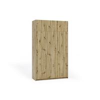 DREHTÜRENSCHRANK AMARA 148/250/58cm 3-türig Eiche Artisan - Eiche Artisan, Holzwerkstoff (148/250/58cm) - MASSENO