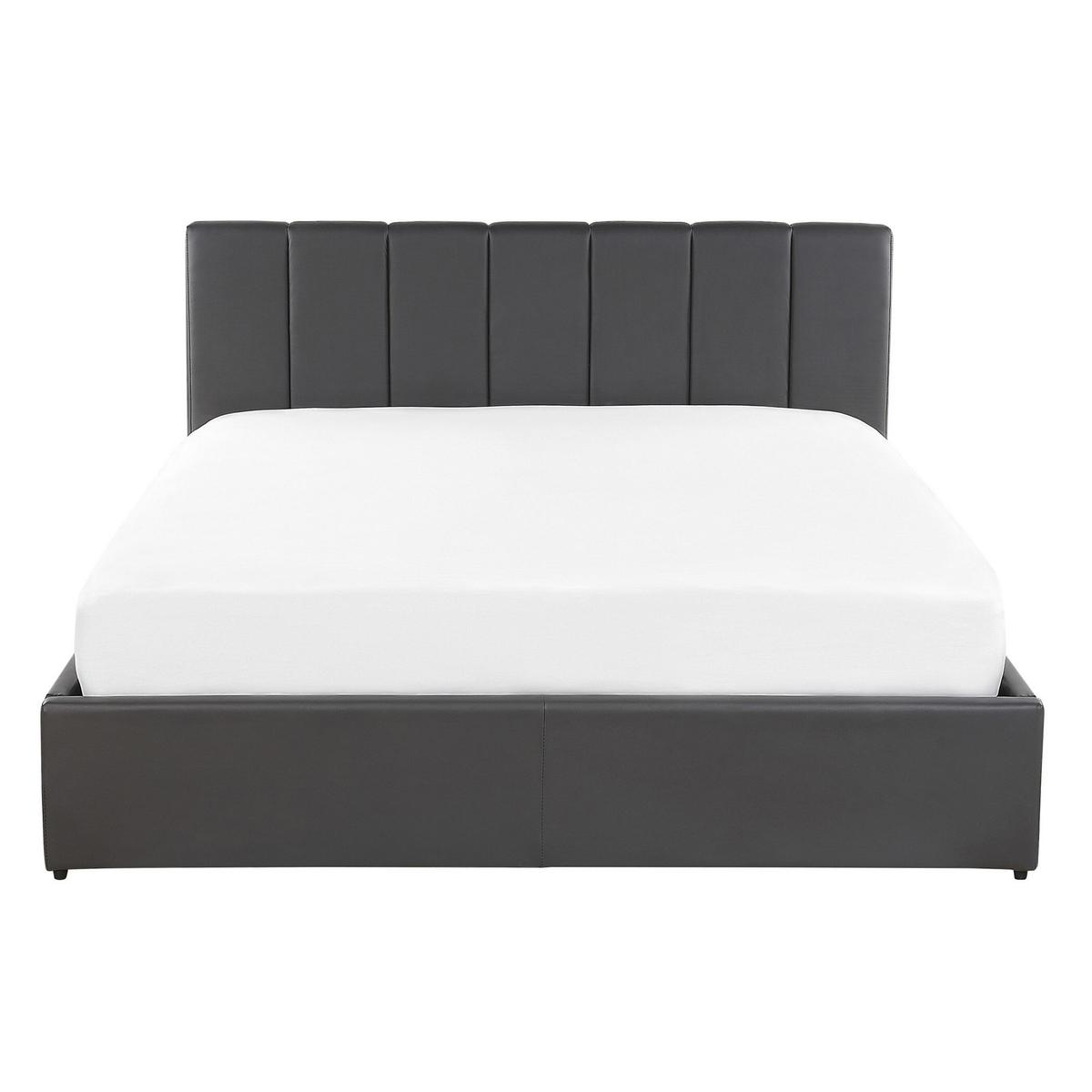 BETT 140/200cm Dunkelgrau Dreux - Dunkelgrau, Textil (140/200cm) - Beliani