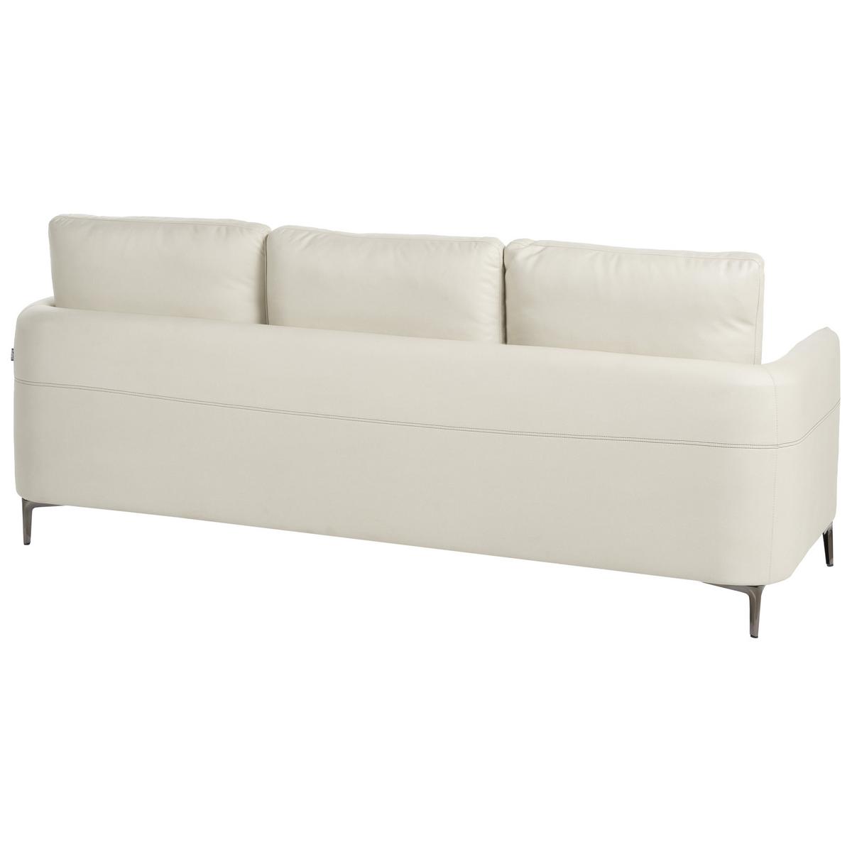 3-SITZER-SOFA Stoff Hellbeige Cilens - Beige/Silberfarben, Textil (212/93/73cm) - Beliani