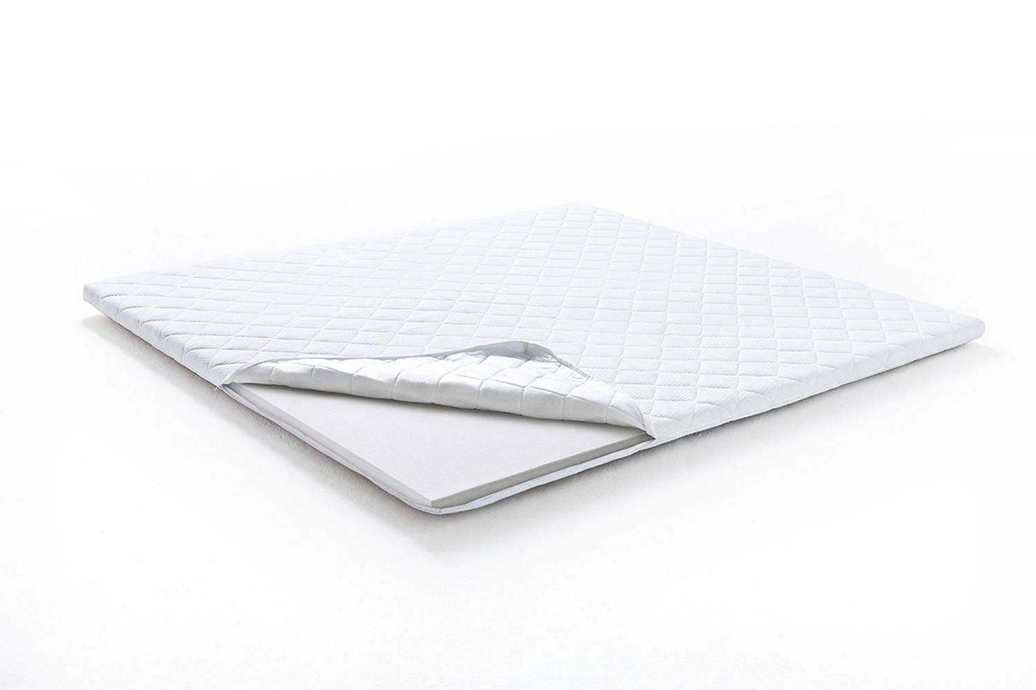 TOPPER KOMFORTSCHAUM SOLO Weiß - Weiß, Textil (180/200cm) - KAWOLA