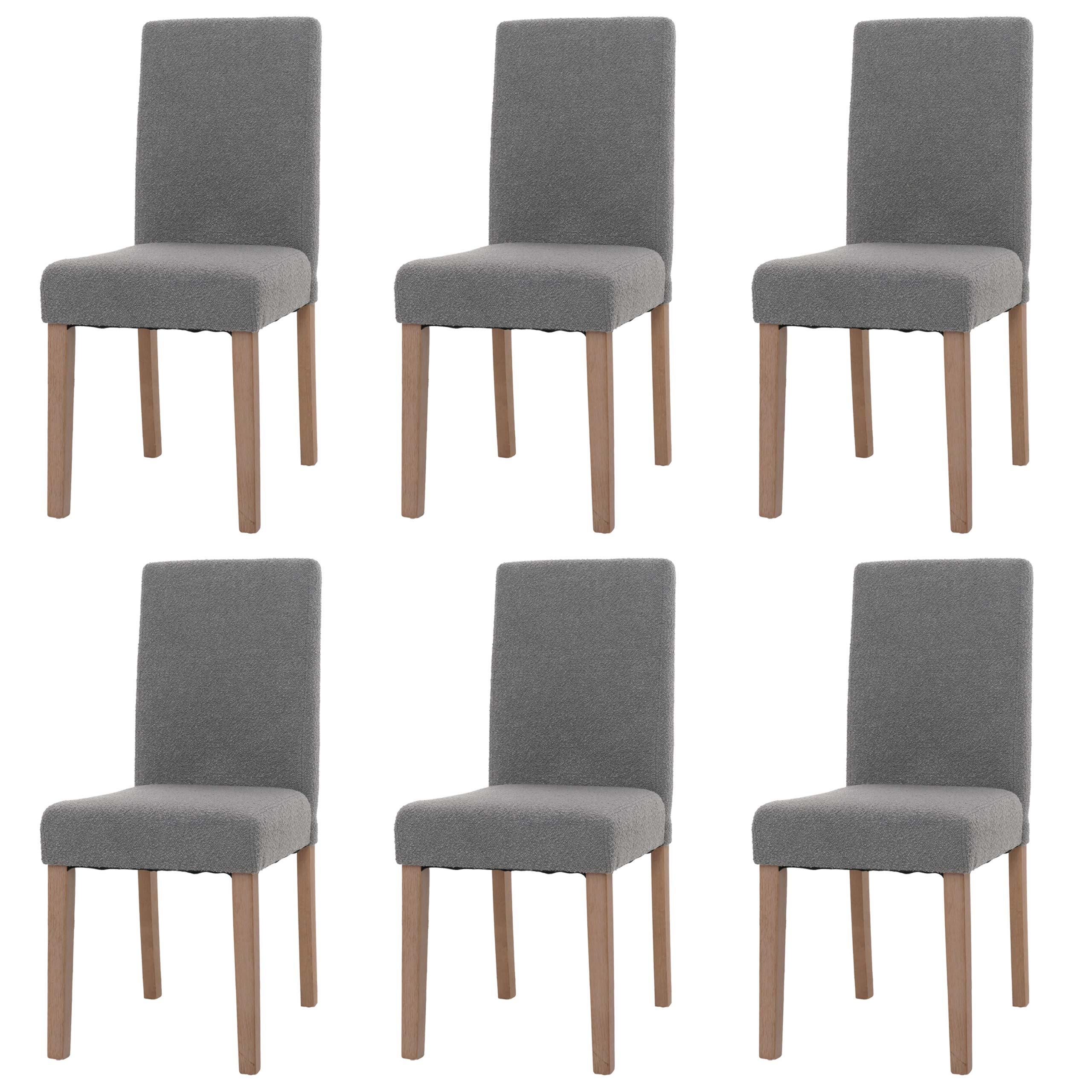 ESSZIMMERSTUHL Grau 6er-Set - Grau, Textil (42/90/50cm) - MCW