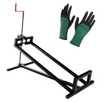 RASENTRAKTORHEBER schwarz inkl. Handschuhe - Schwarz, Metall (120/50/100cm) - Juskys