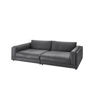 BIG SOFA RAINA Anthrazit Leder - Anthrazit/Schwarz, Leder/Kunststoff (254/85/150cm) - KAWOLA