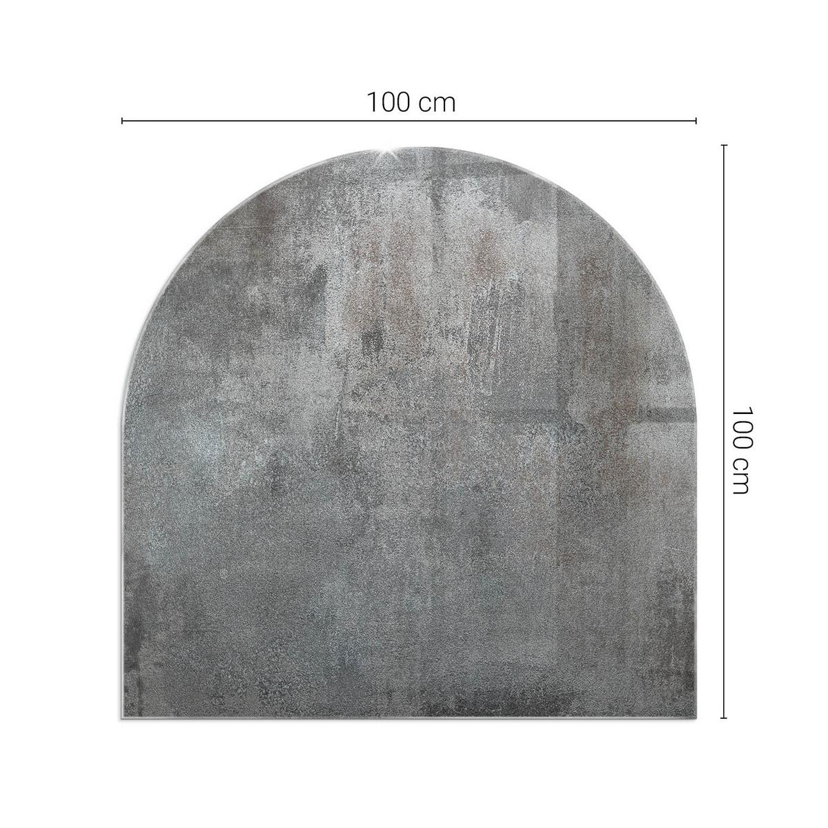 GLASPLATTE für Kamin 100x100 cm - Grau, Glas (100/100/0.4cm) - TULUP