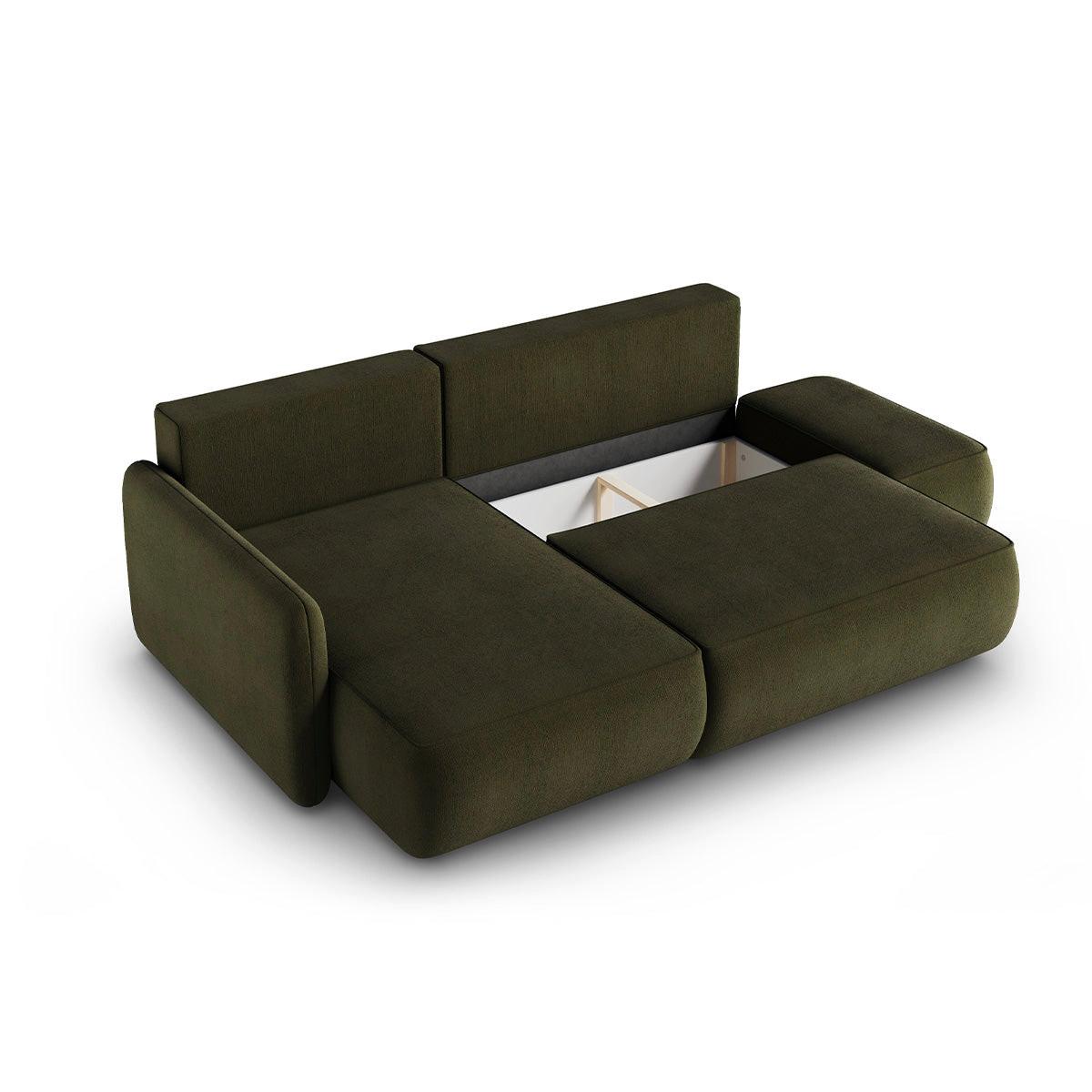 ECKSOFA Alessio 3 Sitzplätze Grün - Grün, Holz (229/148cm) - Petits-meubles