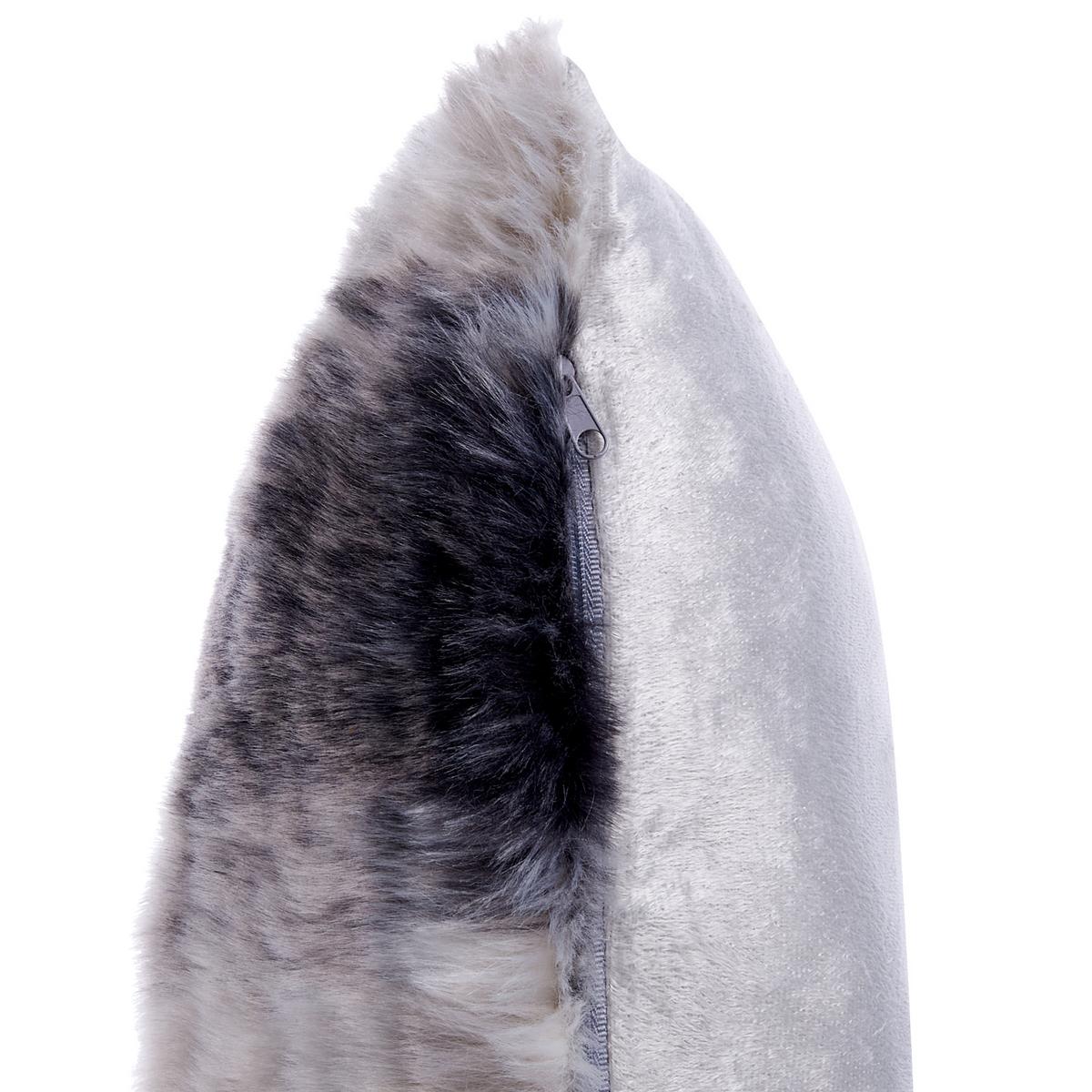 DEKOKISSEN 2er-Set Dunkelbraun 45/45 cm Hordeum - Dunkelbraun, Kunststoff/Textil (45/45cm) - Beliani