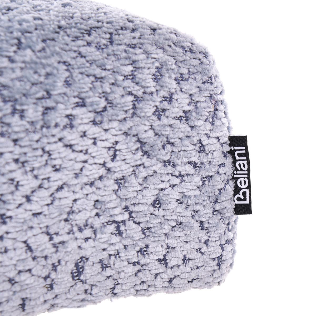 POLSTERBANK Chenillegewebe Hellblau/Dunkelbraun Tamre - Hellblau, Holz/Textil (118/48/46cm) - Beliani