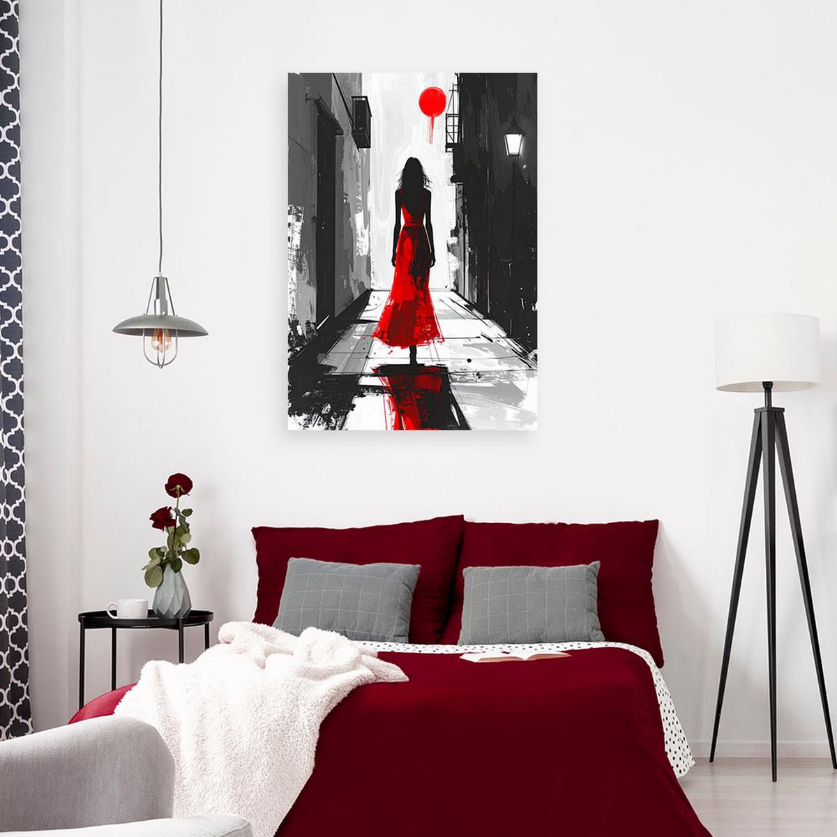 LEINWANDBILD Menschen & Charaktere 30x45cm - Rot, Textil (30/45cm) - Feeby