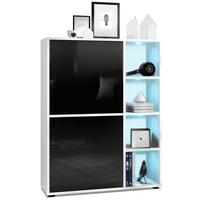 HIGHBOARD Cuba Türen in Schwarz Hochglanz - Schwarz Hochglanz, Holzwerkstoff (79/105.5/35.5cm) - Vladon