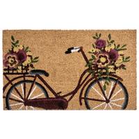 FUSSMATTE Naturfarben 45/75 cm Fahrrad Kokosfasern Avak - Naturfarben, Textil (45/75cm) - Beliani