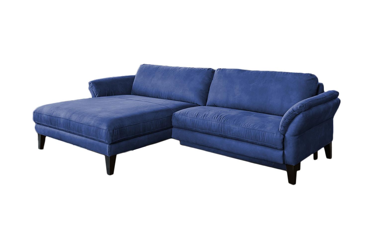 ECKSOFA MIT MOTORISCHER RELAXFUNKTION MALTA Blau Webstoff Relaxfunktion - Blau/Schwarz, Buchenholz/Textil (302/175cm) - KAWOLA