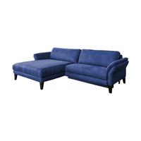 ECKSOFA MIT MOTORISCHER RELAXFUNKTION MALTA Blau Webstoff Relaxfunktion - Blau/Schwarz, Buchenholz/Textil (302/175cm) - KAWOLA