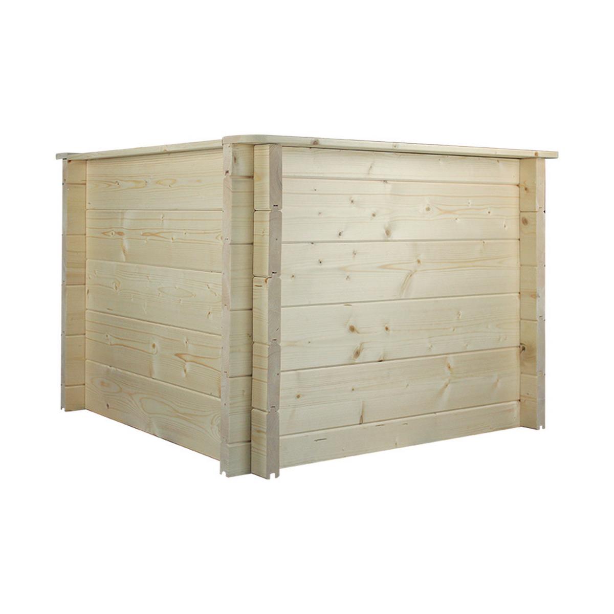 HOCHBEET HOLZ - 78x78xH57 cm - M621 - Beige, Holz (78/57/78cm) - Timbela