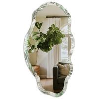 SPIEGEL 90x45 cm asymmetrisch mit Druck - Grüner Dschungel - Transparent, Glas (45/90/0.4cm) - TULUP