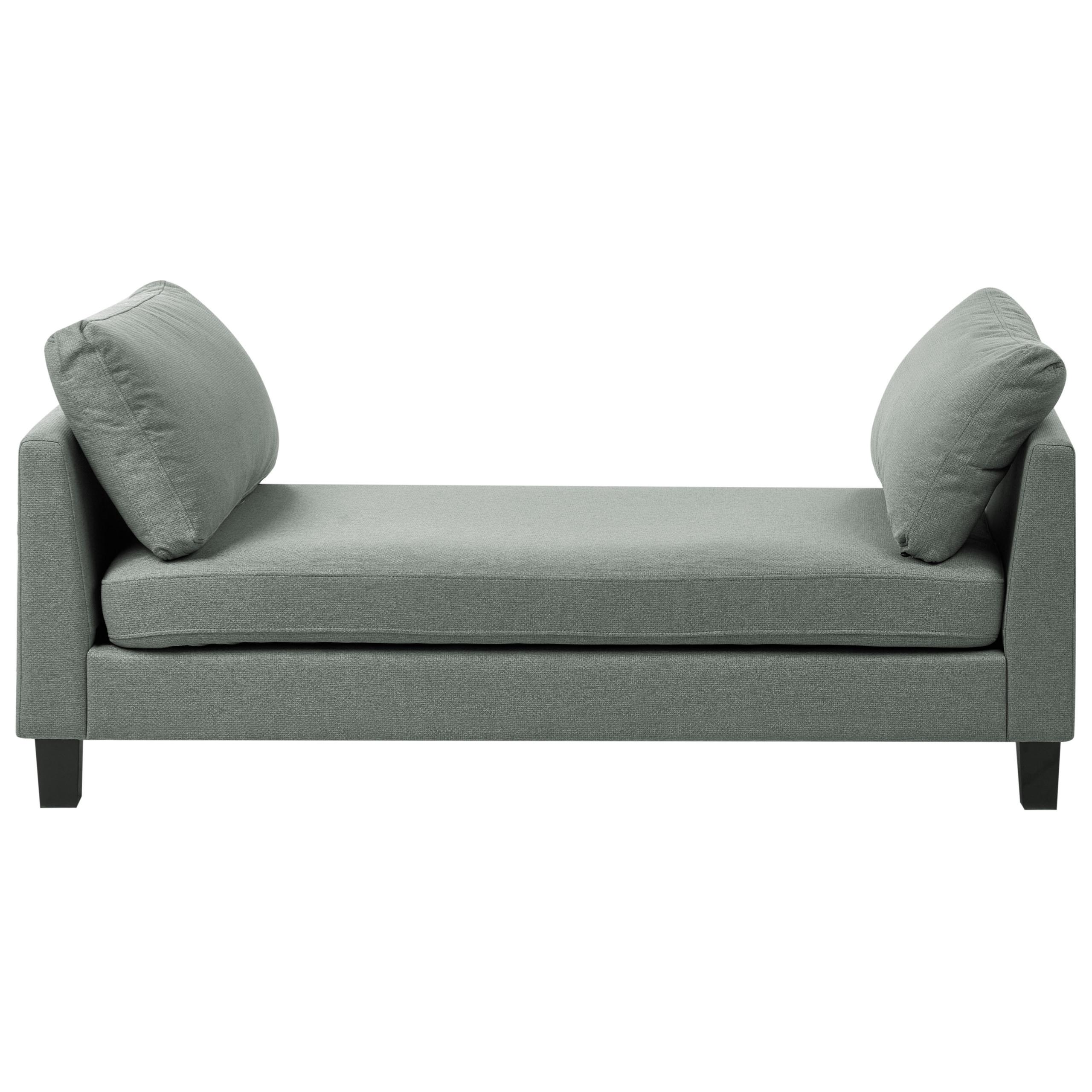CHAISELONGUE Stoff Grün Archiane - Schwarz/Grün, Textil (170/60/85cm) - Beliani