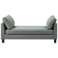 CHAISELONGUE Stoff Grün Archiane - Schwarz/Grün, Textil (170/60/85cm) - Beliani