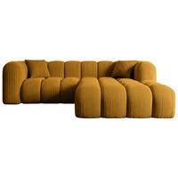 ECKSOFA Ottomane Rechts OLEA-L1 - 231x173x74 cm Senfgelb - Currygelb/Schwarz, Holzwerkstoff/Kunststoff (231/173cm) - ALTDECOR
