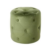 POUF Olivgrün Corolla - Grün, Textil (40/40/40cm) - Beliani