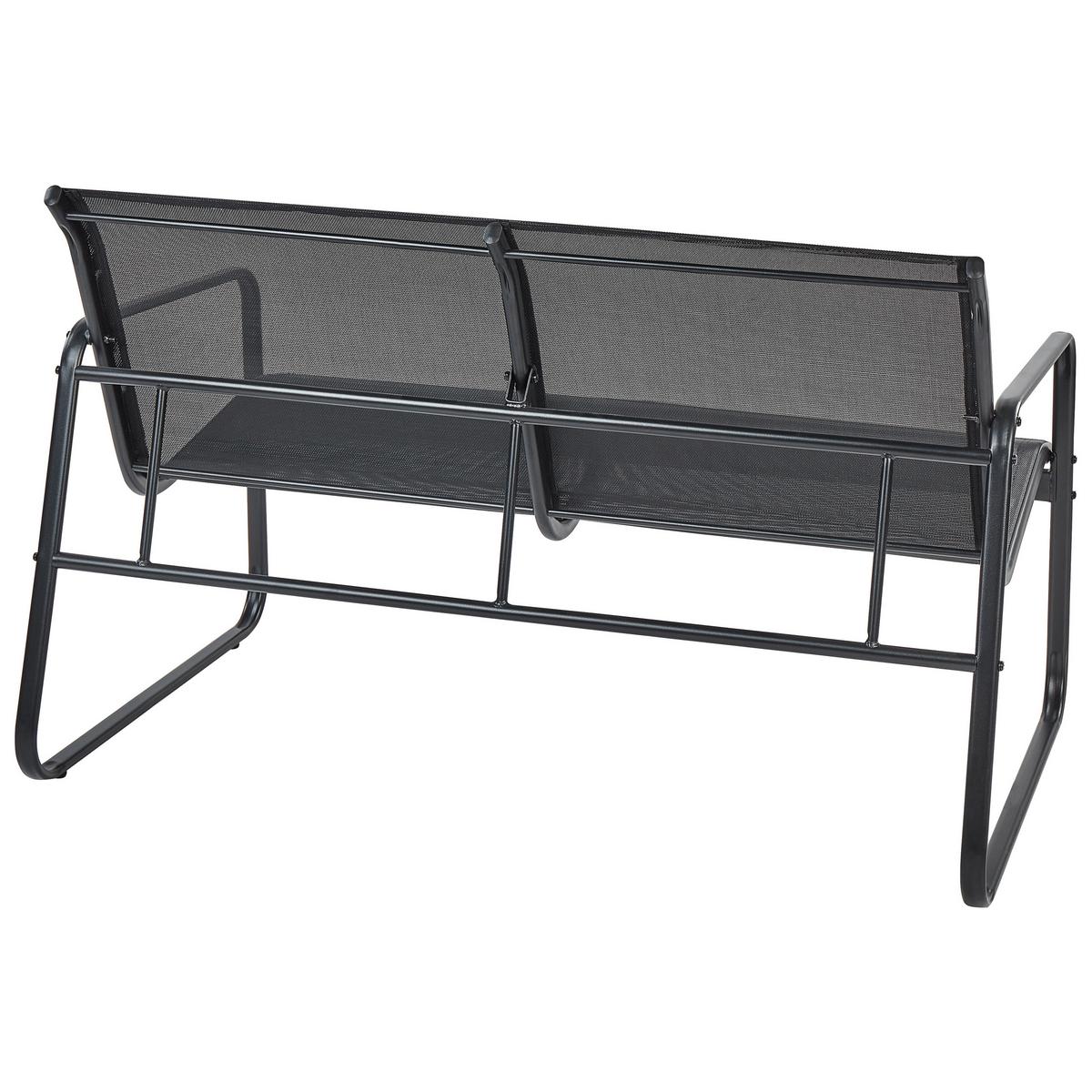 LOUNGE SET 4-Sitzer Metal Schwarz Barrea - Schwarz, Metall - Beliani