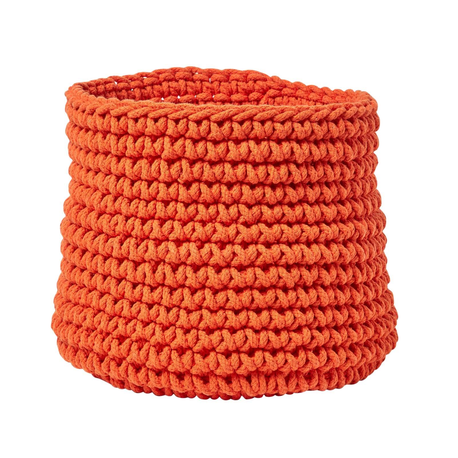 AUFBEWAHRUNGSKORB Baumwolle 42/37 cm - Orange, Textil (42/42/37cm) - Homescapes