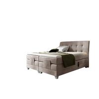BOXSPRINGBETT Elektrisch Franco - Graubraun, Holzwerkstoff/Textil (160/200cm) - Fun Möbel