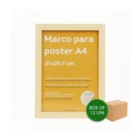 RAHMEN aus MDF und Acrylglas Schutz und Aussteller für Fotografien, Bilder, Poster, Gemälde, Dekoration für Haus Farbe Hellholz A4 - Beige, Holz (21/3cm) - Nacnic