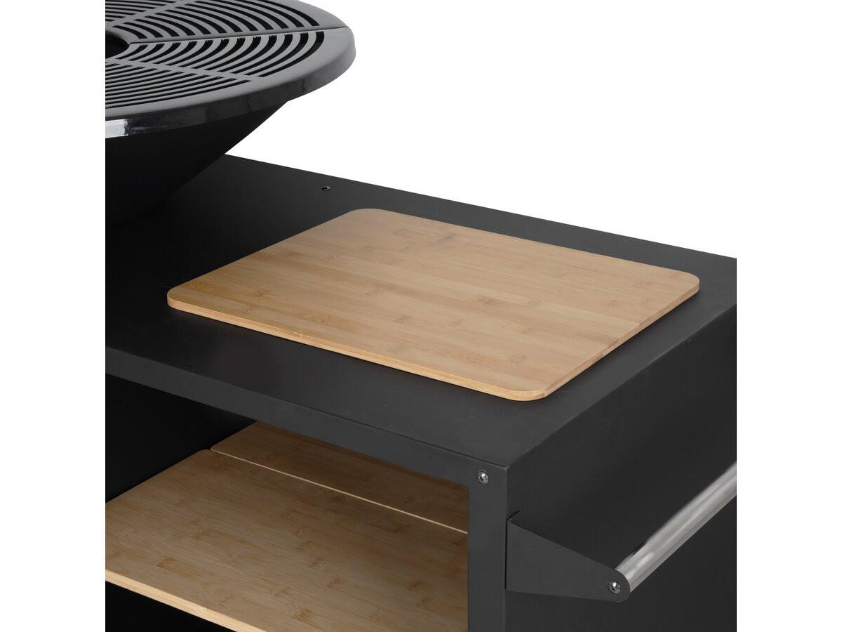 HOLZKOHLENGRILL maréchal Schwarz - Schwarz, Metall (81/96/142cm) - Habitat Garten