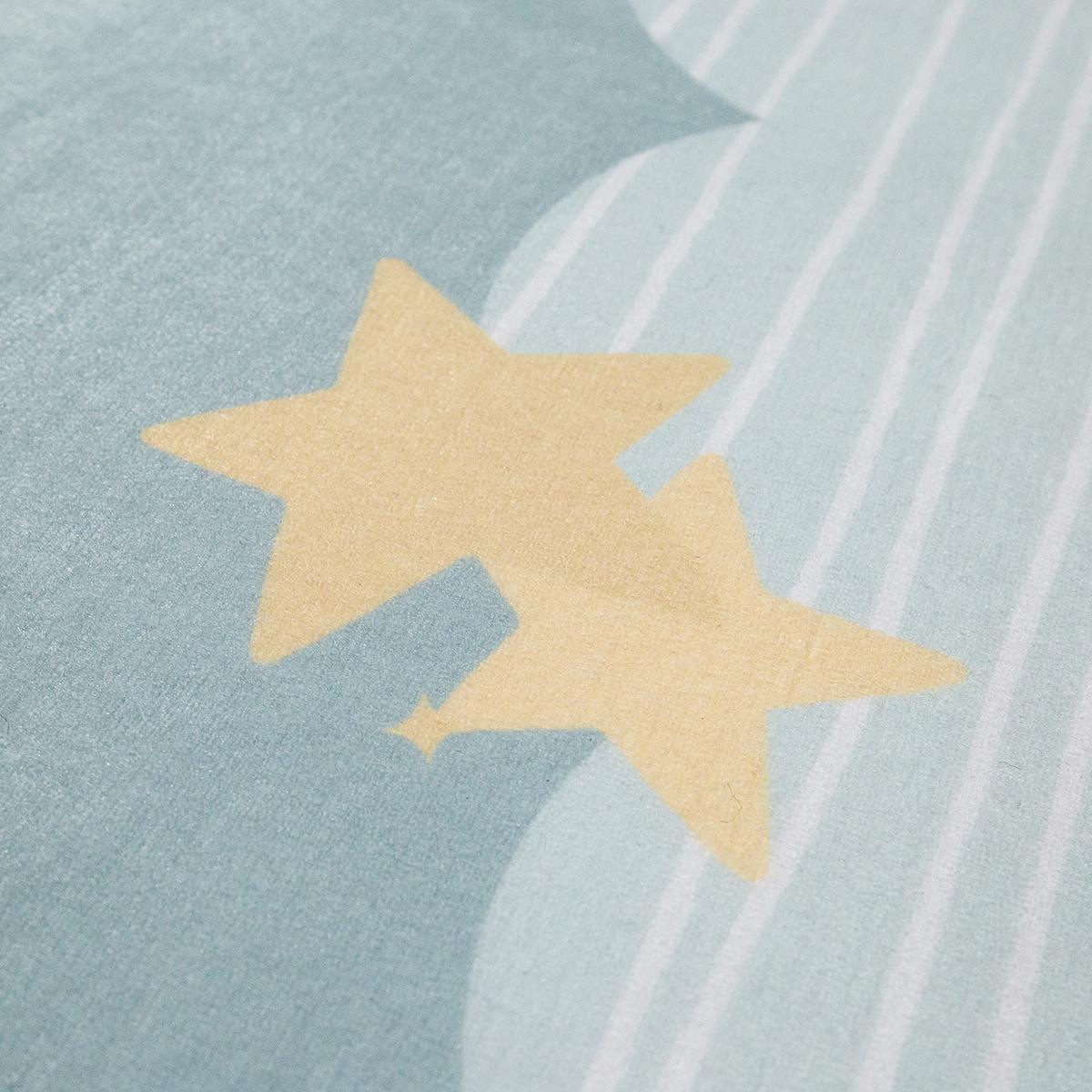 KINDERTEPPICH Waschbar, mit Wolken-Motiv, Helltürkis, 80 x 150 cm - Blau, Textil (80/150cm) - KADIMA DESIGN