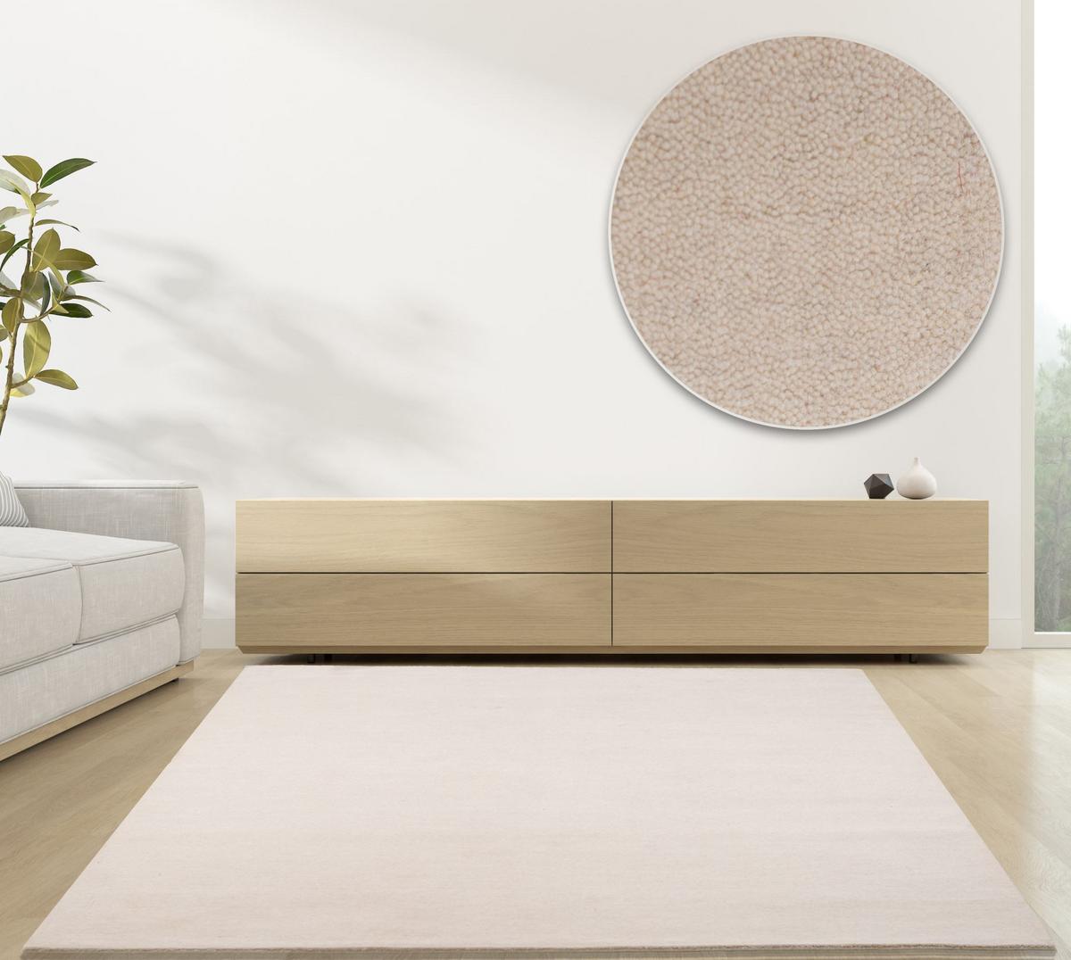 WEBTEPPICH Luxus Designerteppich 60x90 cm - Creme, Textil (60/90cm) - Rug and Roll