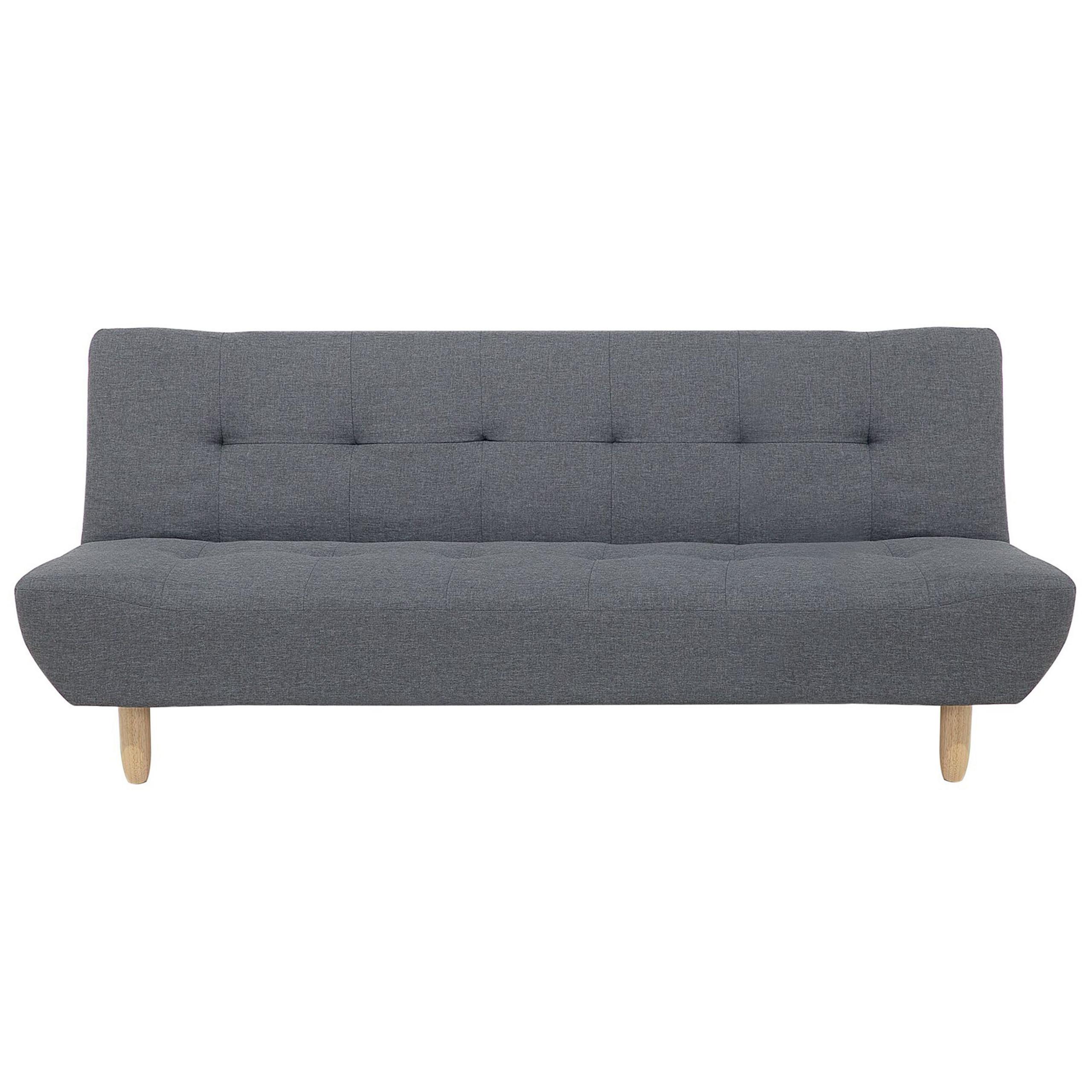 3-SITZER-SCHLAFSOFA dunkelgrau Alsten - Hellbraun/Dunkelgrau, Textil (182/80/83cm) - Beliani
